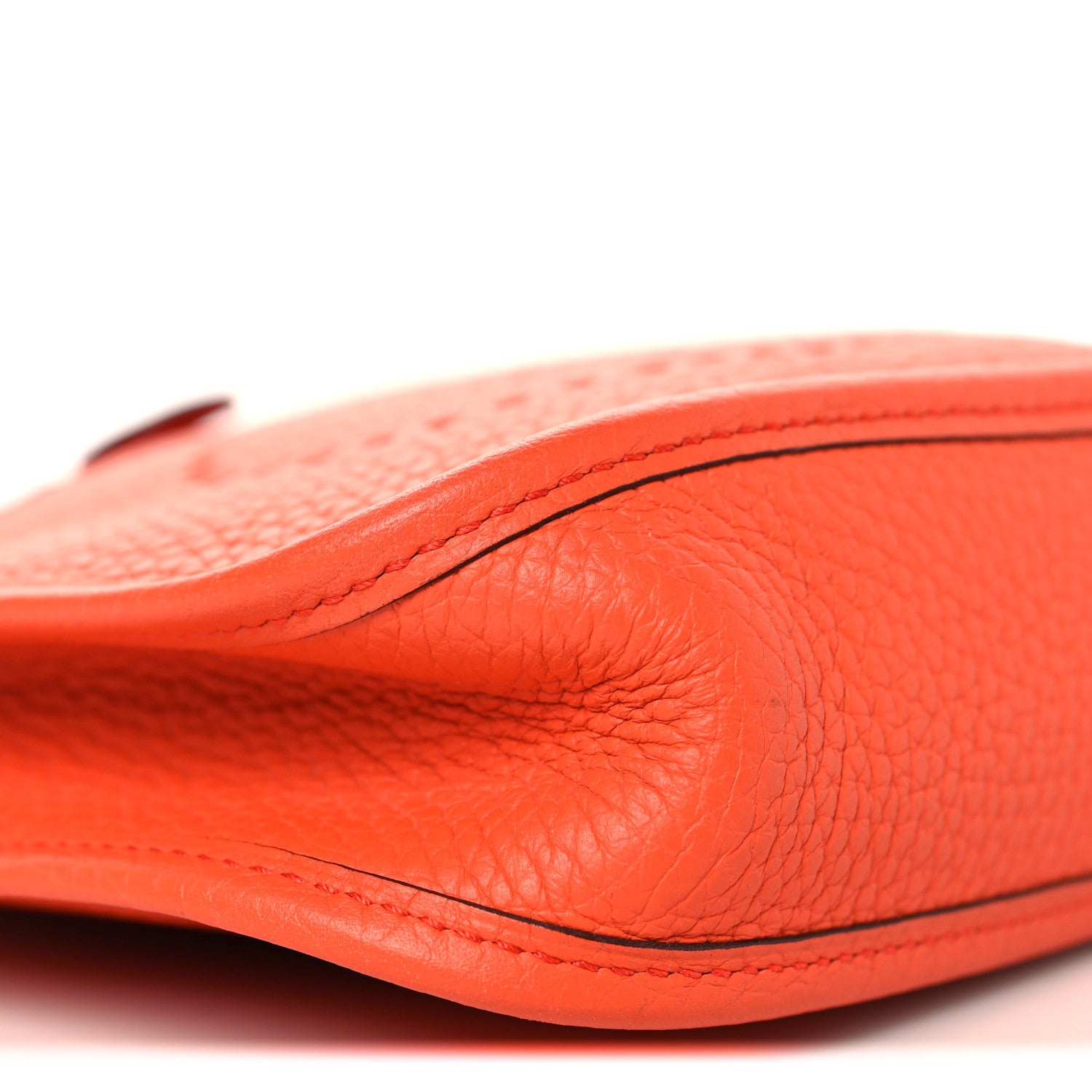 Hermes Taurillon Clemence Amazone Evelyne TPM Orange Poppy Bleu Saint Cyr 9 of 10