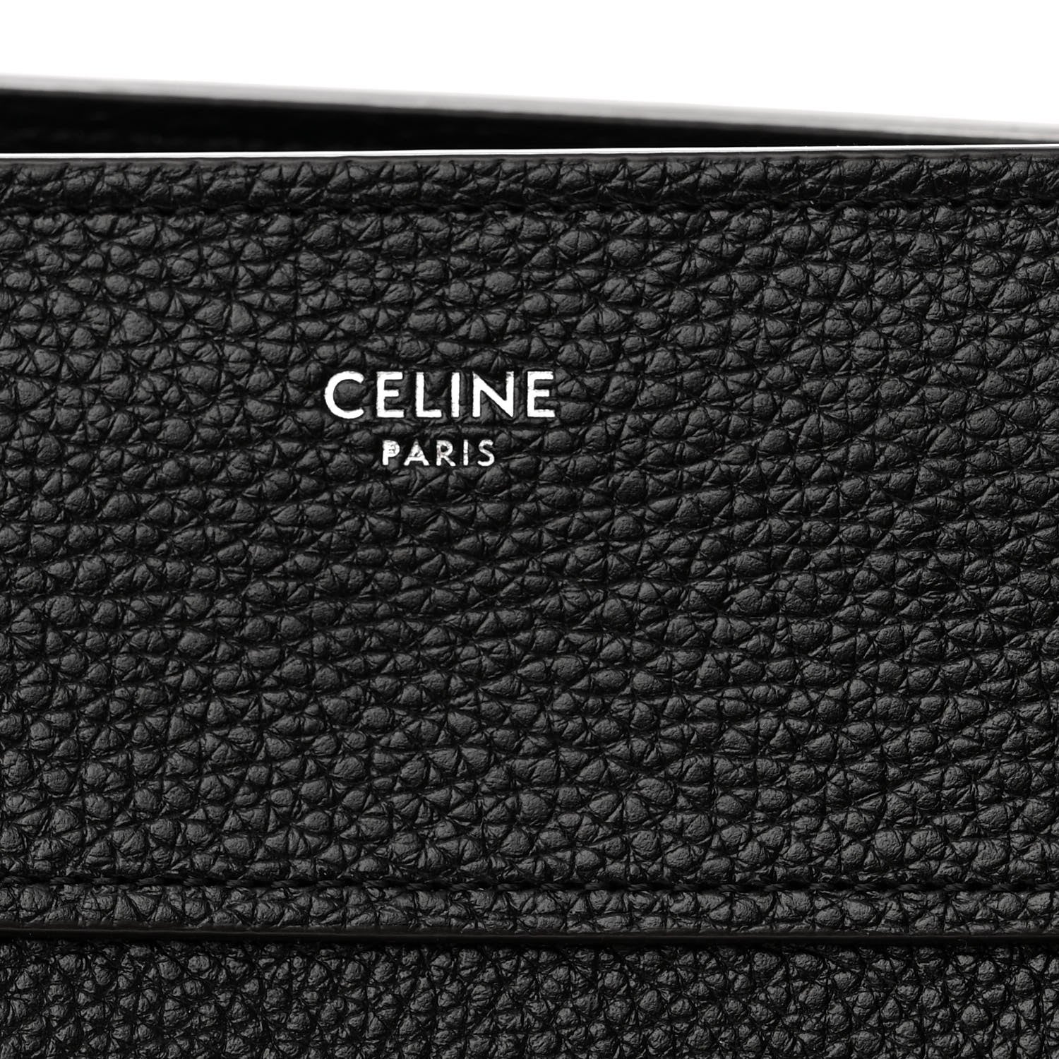 Celine Drummed Calfskin Mini Luggage Black 6 of 11
