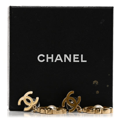 Chanel Pearl Gripoix Drop Earrings Gold 5 of 5