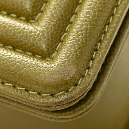 Chanel Caviar Quilted Medium Boy Flap Green 11 of 11