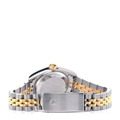 Rolex Stainless Steel 18K Yellow Gold Diamond 26mm Oyster Perpetual Datejust Watch Red Gradient 79173 5 of 10