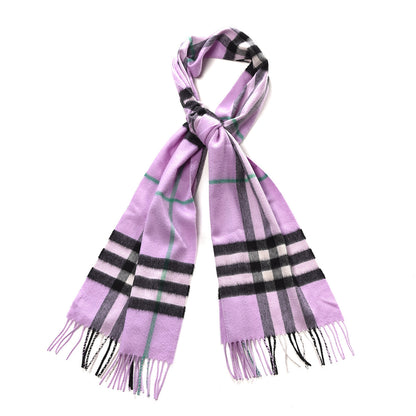Burberry Cashmere Giant Check Icon Stripe Fringe Scarf 1 of 4