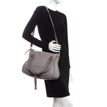 Chloe Calfskin Medium Marcie Satchel Cashmere Grey 2 of 8