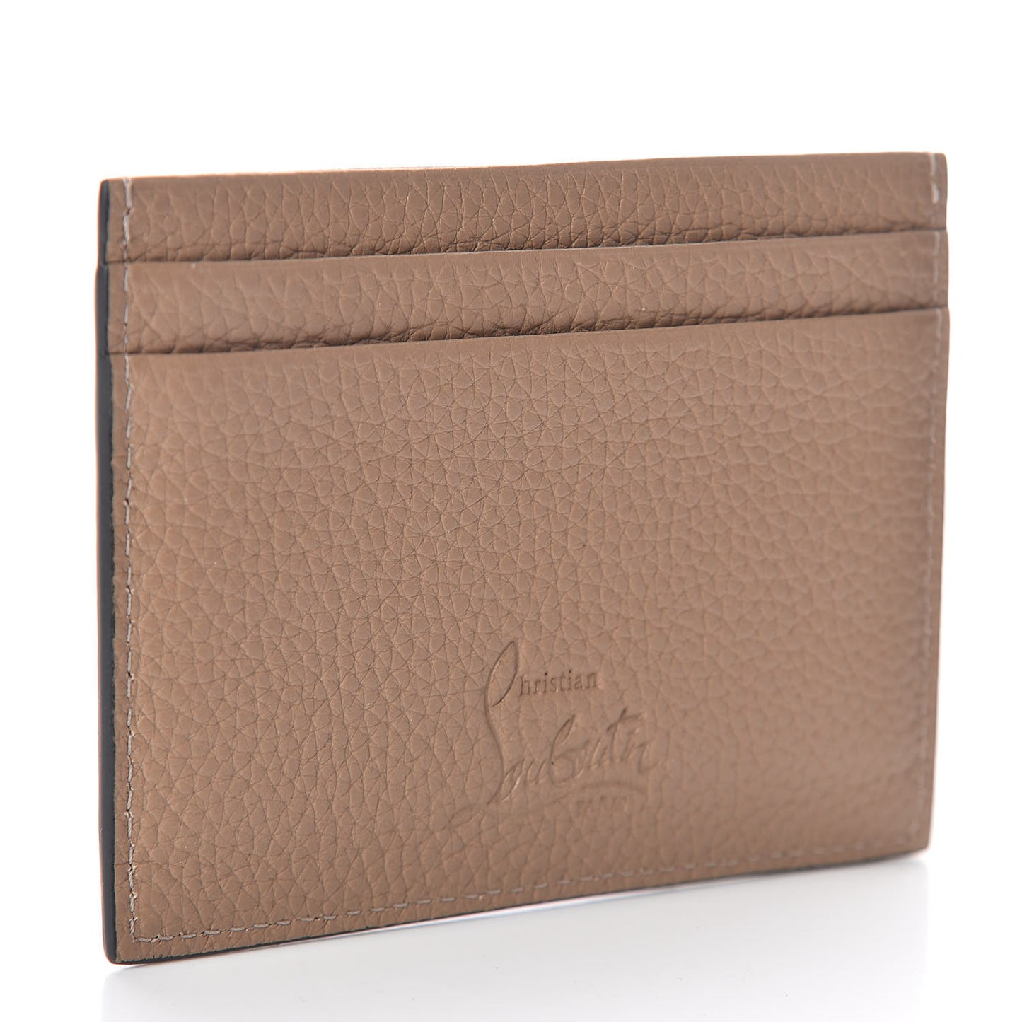 Grained Calfskin Spikes Kios Card Holder Cashmere