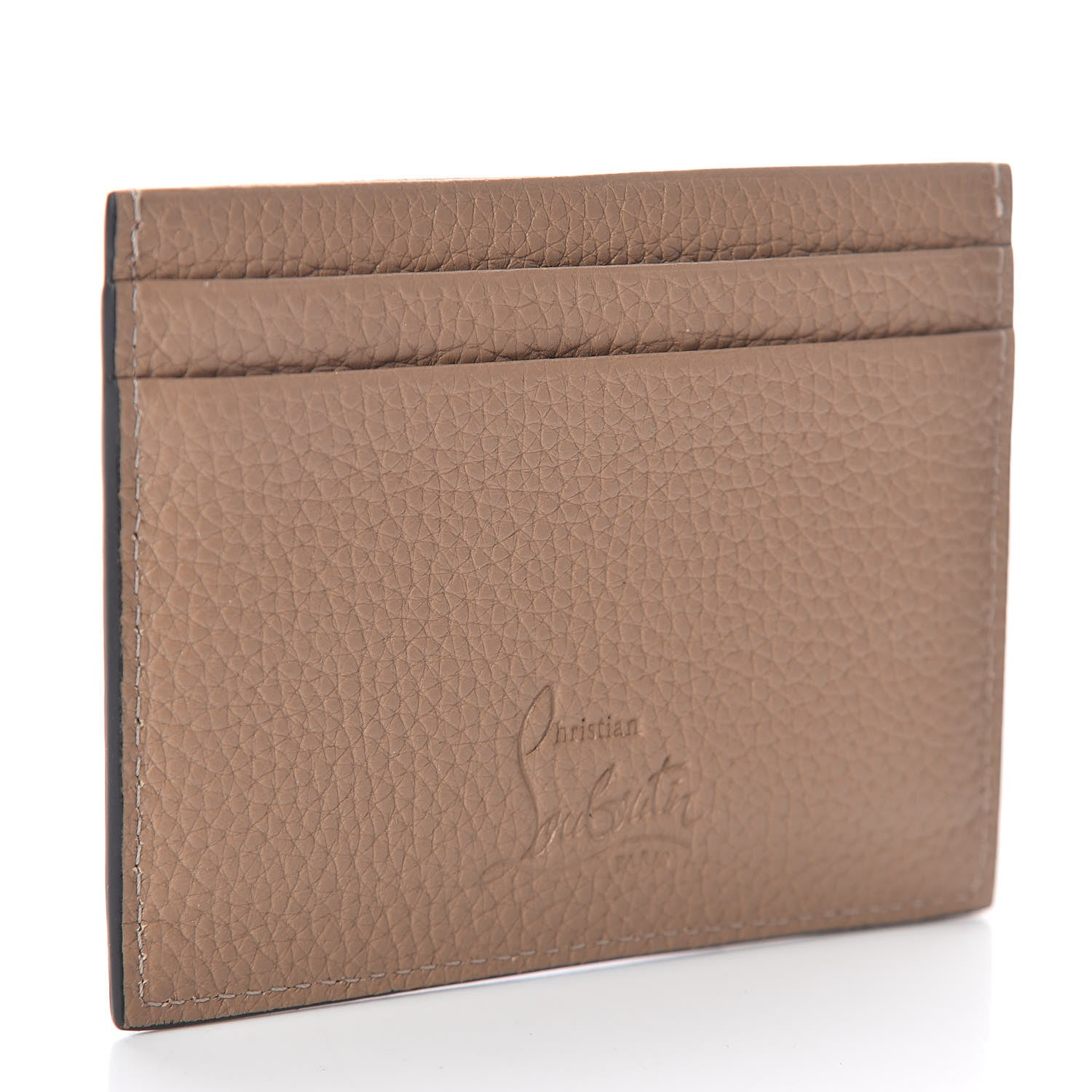 Christian Louboutin Grained Calfskin Spikes Kios Card Holder Cashmere 3 of 8