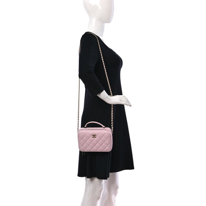 Chanel Caviar Quilted Vanity Case Light Pink 2 of 10