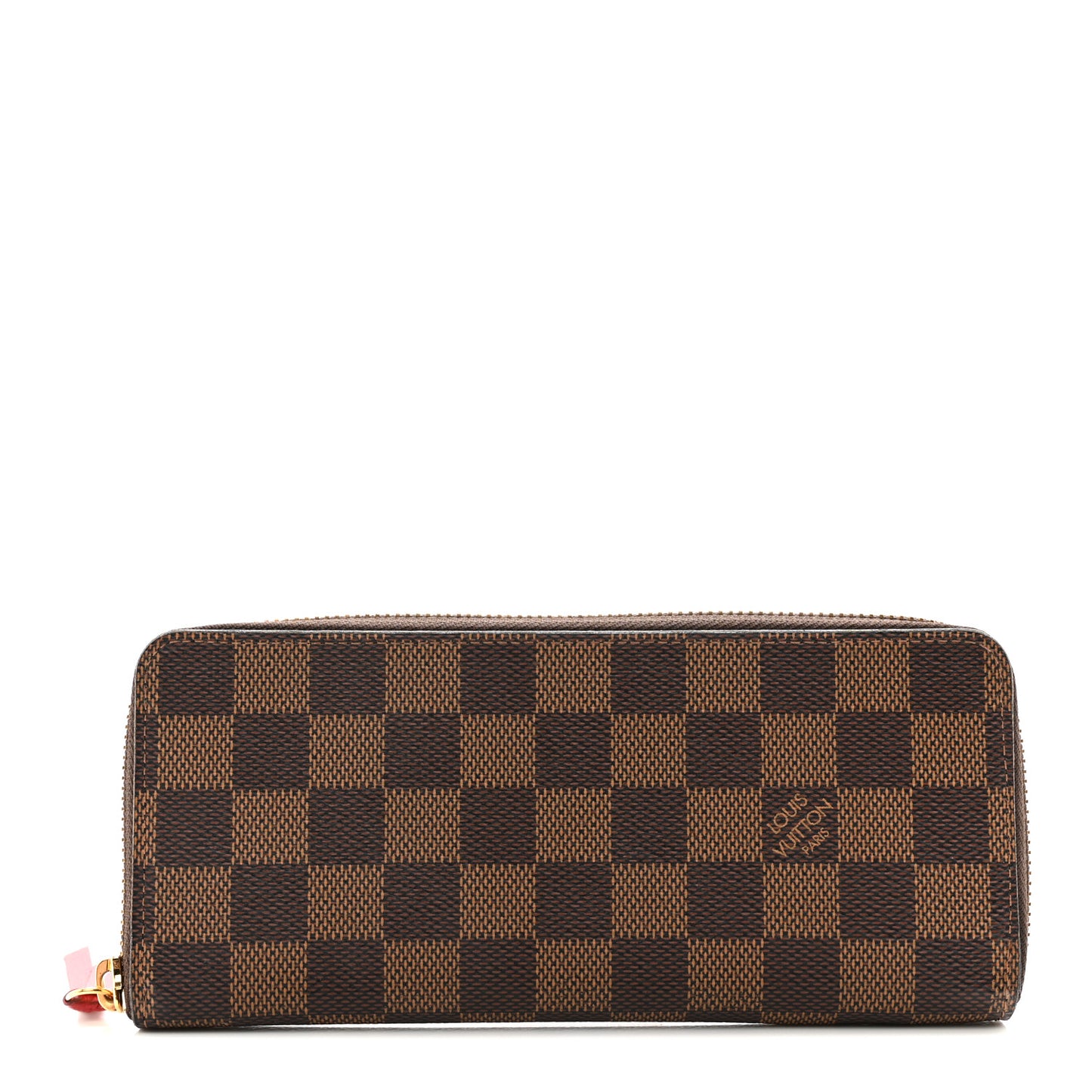 Damier Ebene Clemence Wallet Cherry