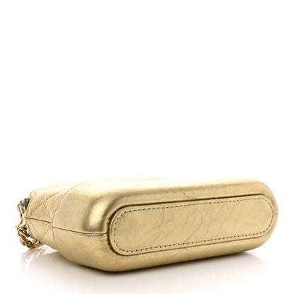 Chanel Metallic Aged Calfskin Quilted Small Gabrielle Clutch With Chain Gold 4 of 13