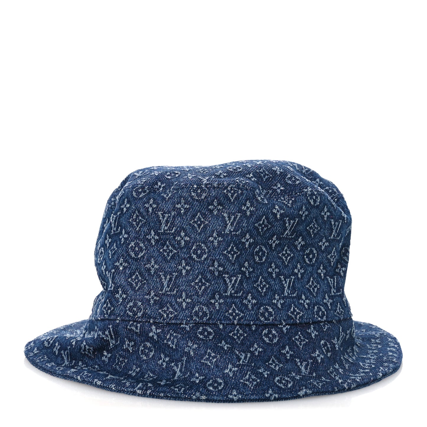 Monogram Denim Reversible Everyday Bucket Hat M Blue