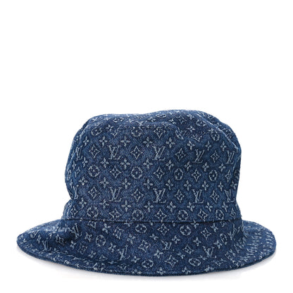 Louis Vuitton Monogram Denim Reversible Everyday Bucket Hat M Blue 10 of 13