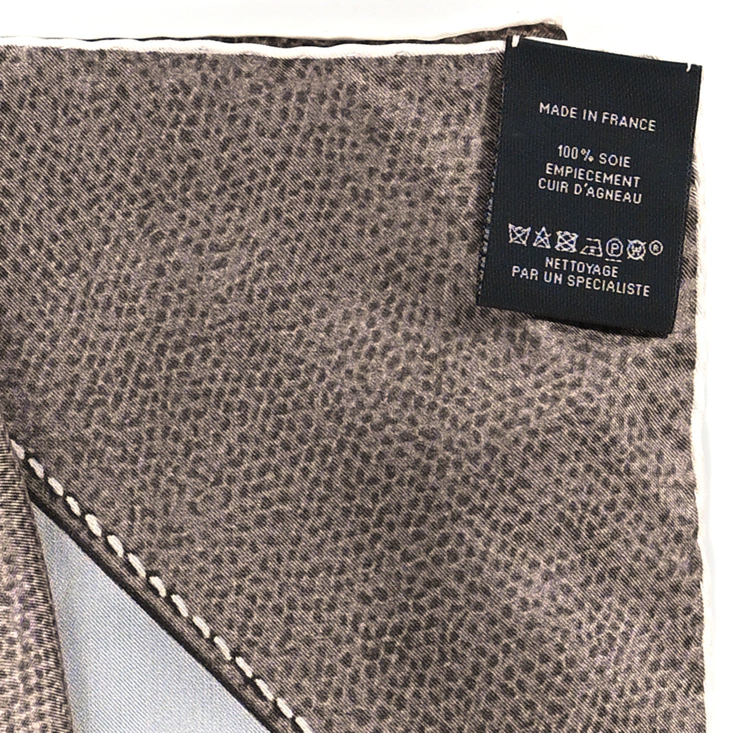 Hermes Silk Projets Carres Poncho Gris Perle Taupe Acajou 5 of 7