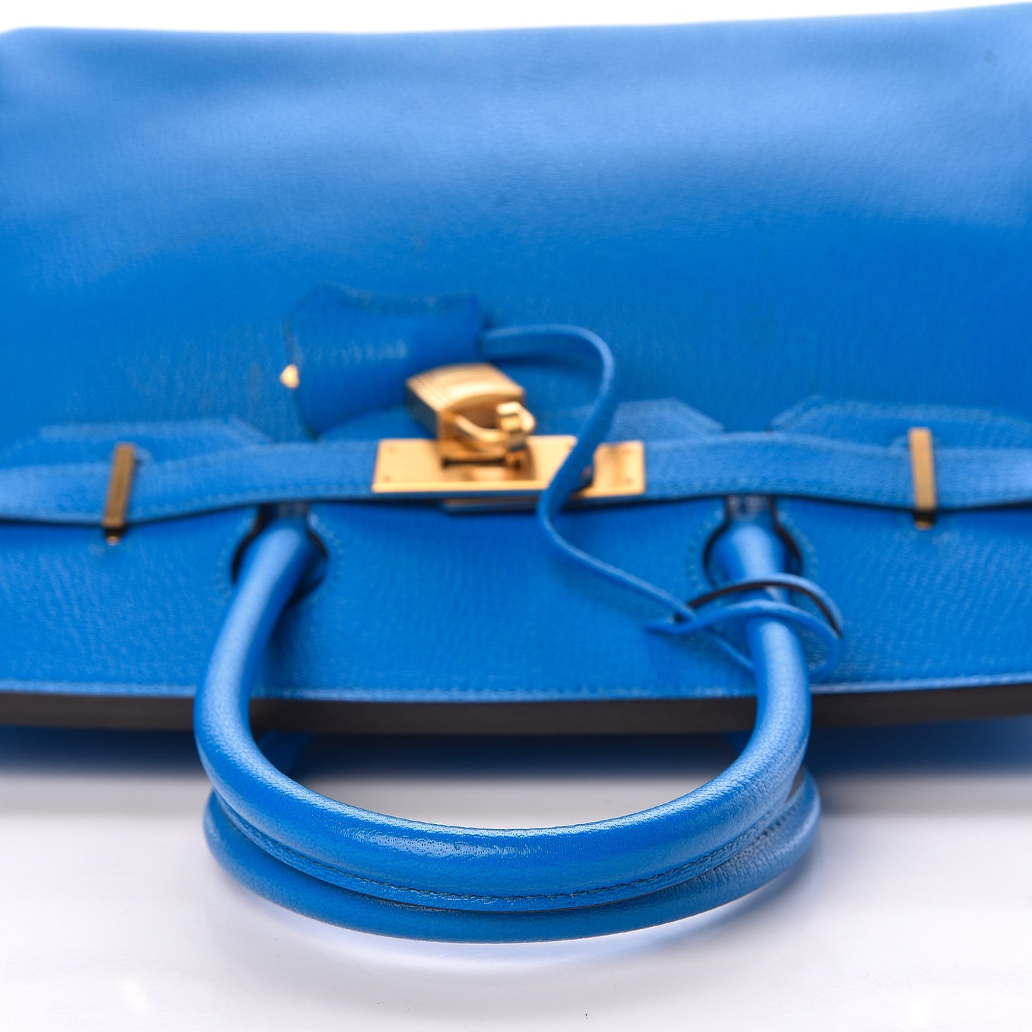 Chevre Mysore Horseshoe Birkin 30 Bleu Hydra Bleu Paon
