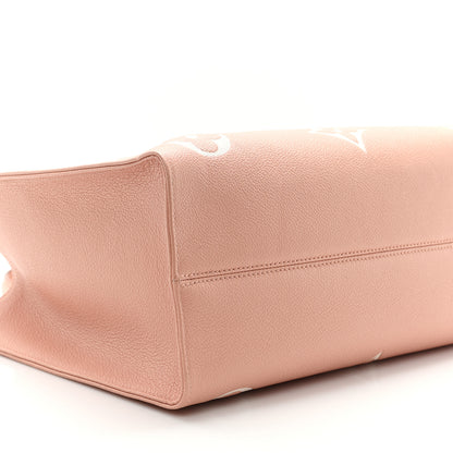 Louis Vuitton Empreinte Monogram Giant Onthego MM Rose Trianon Creme 8 of 10
