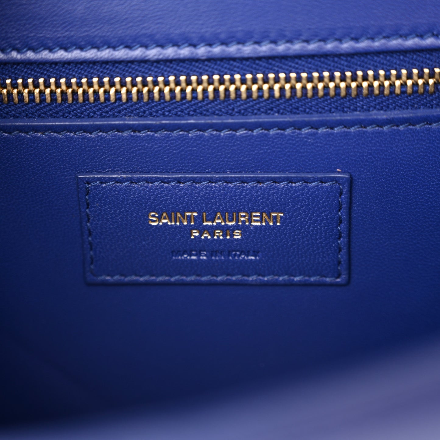 Smooth Calfskin Carre Satchel Royal Blue