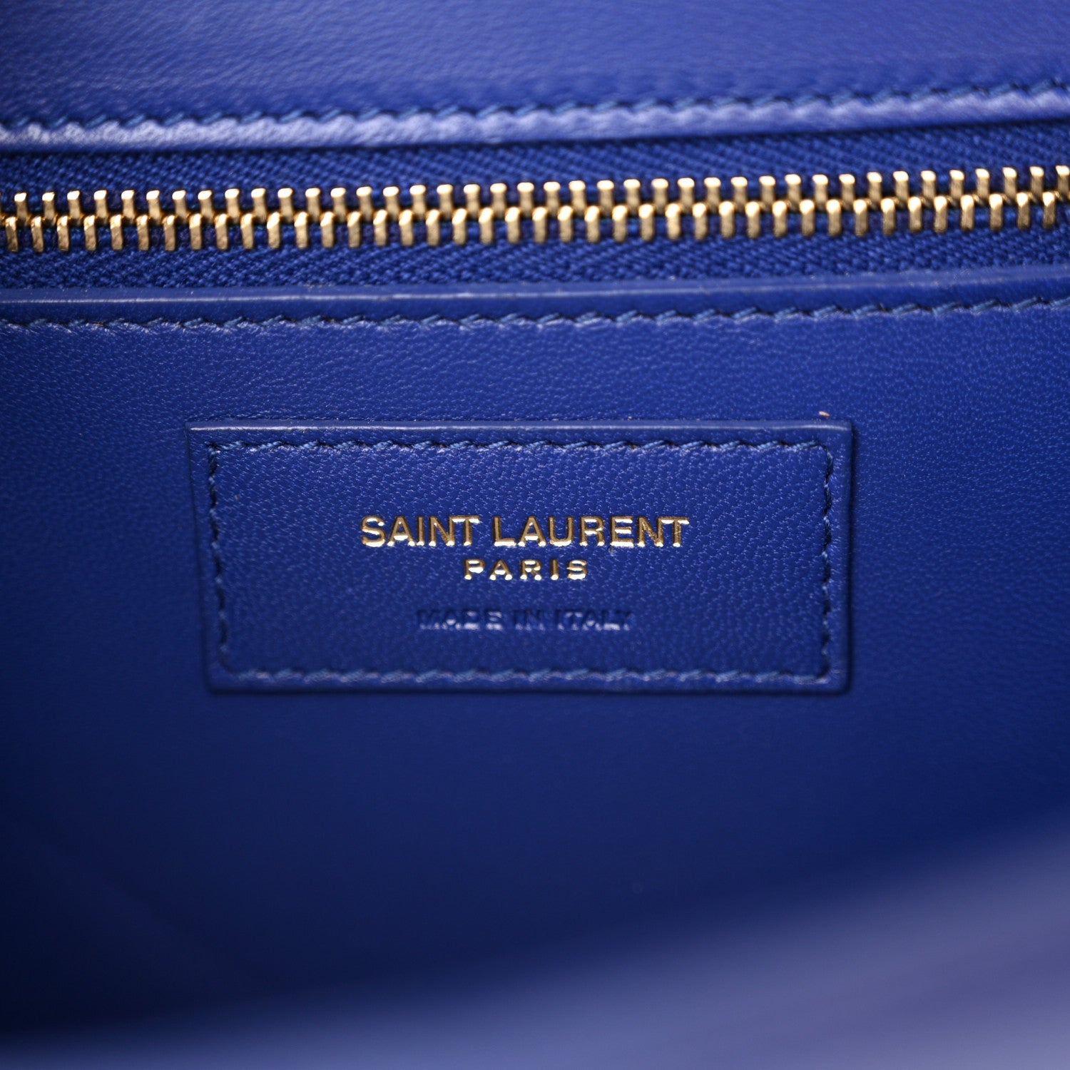 Saint Laurent Smooth Calfskin Carre Satchel Royal Blue 6 of 16