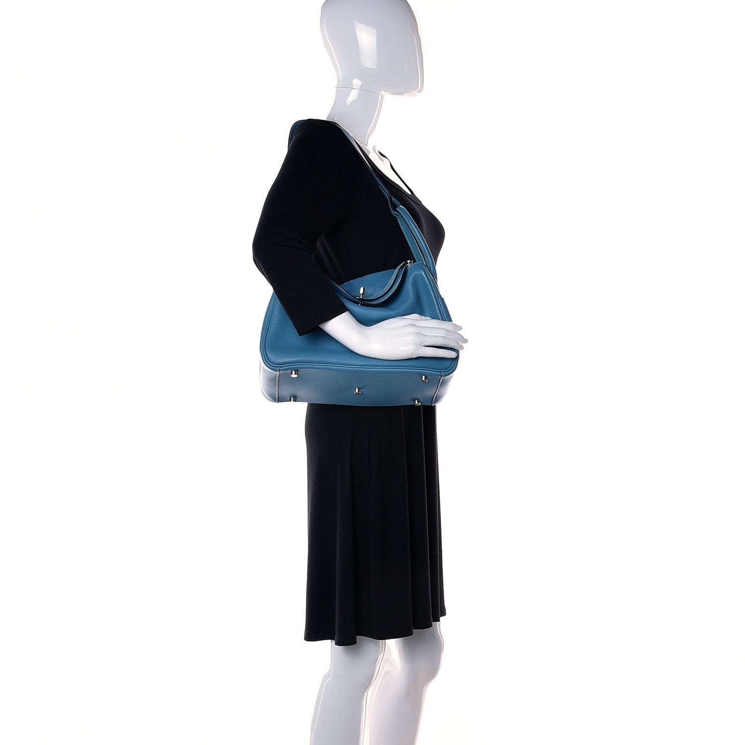 Hermes Swift Lindy 30 Blue Jean 2 of 14