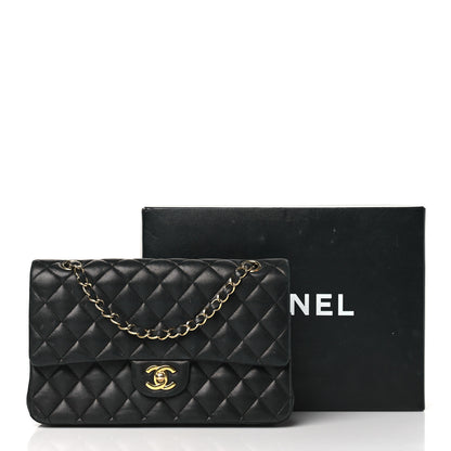 Chanel Lambskin Quilted Medium Double Flap Black 14 of 14