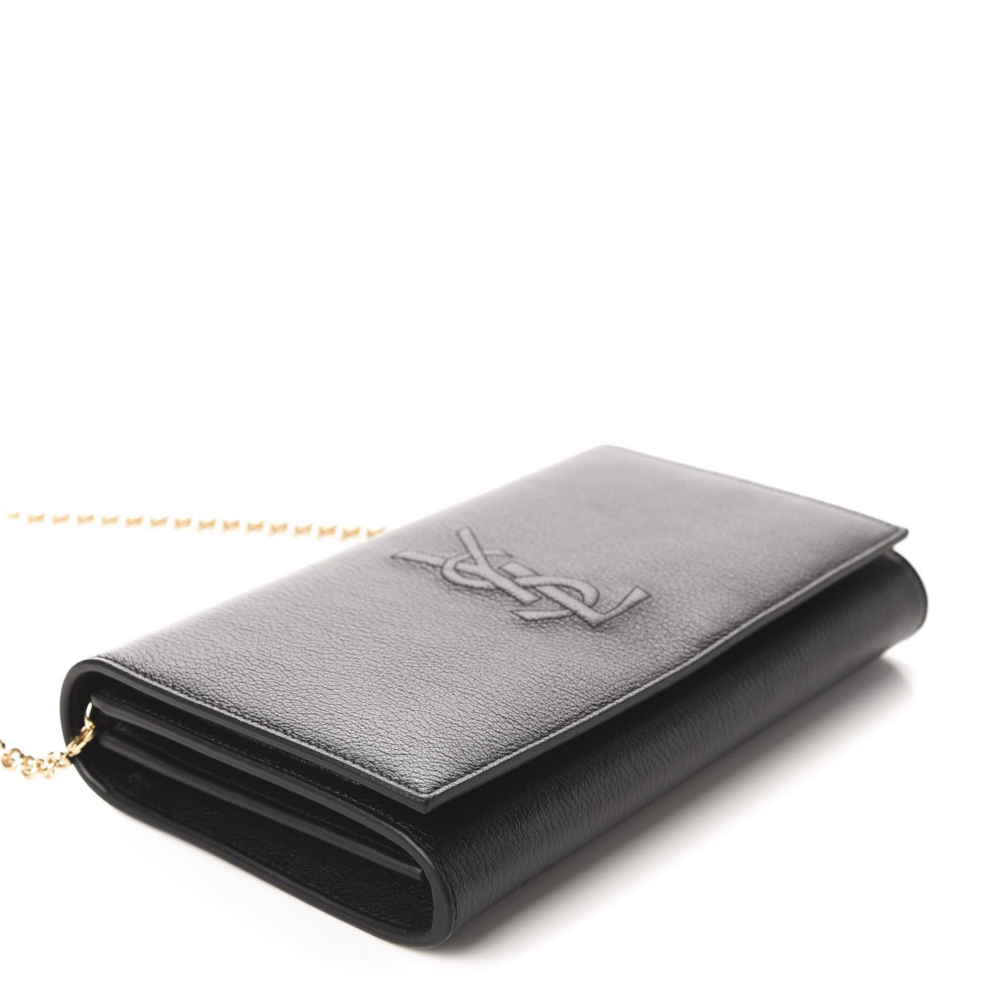 Calfskin Monogram Belle de Jour Chain Clutch Black