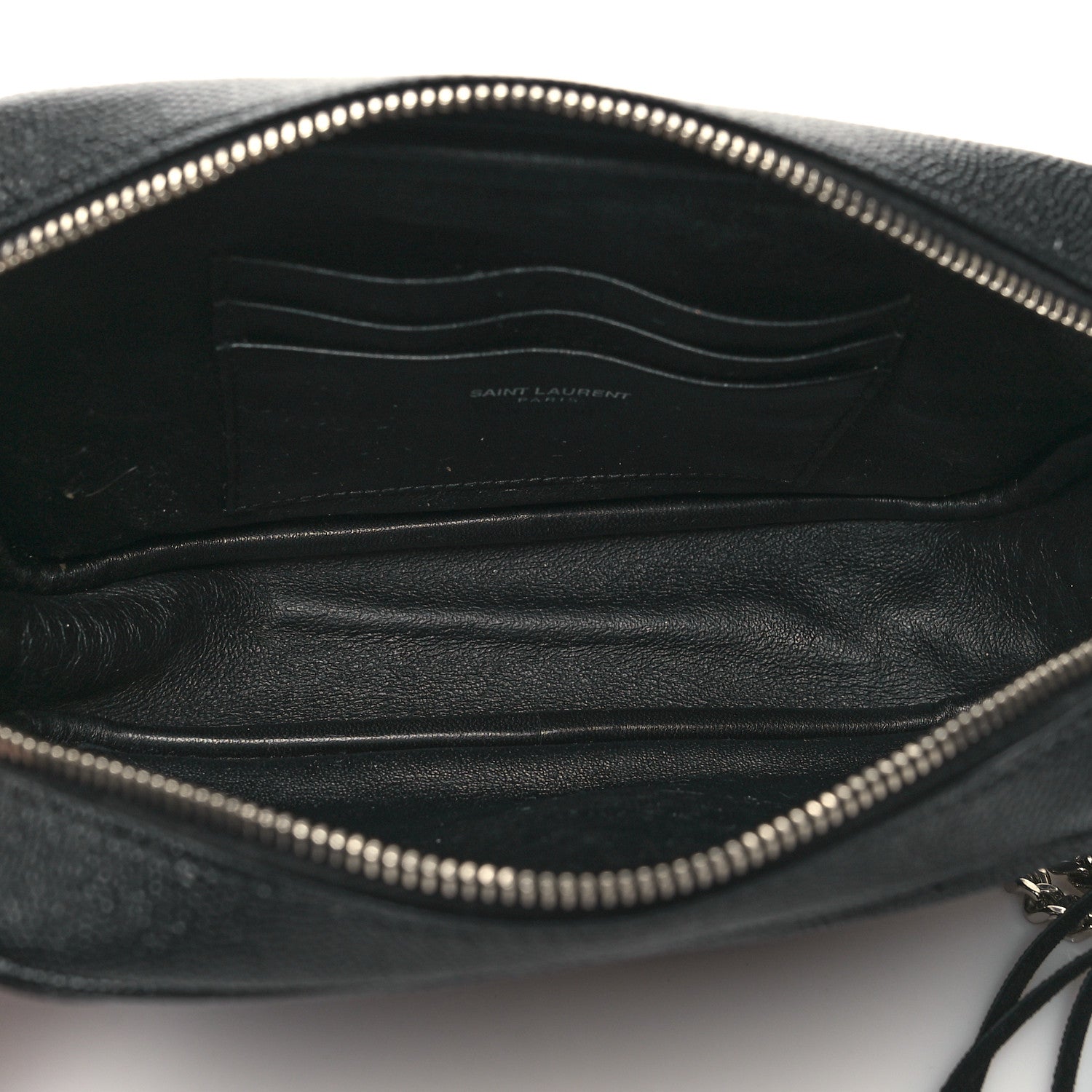 Saint Laurent Grain De Poudre Matelasse Monogram Mini Lou Camera Bag Black 5 of 12