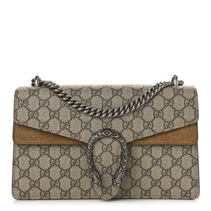 Gucci GG Supreme Monogram Small Dionysus Shoulder Bag Taupe 1 of 14