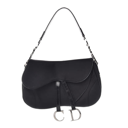 Christian Dior Nylon Double Saddle Bag Black 1 of 13
