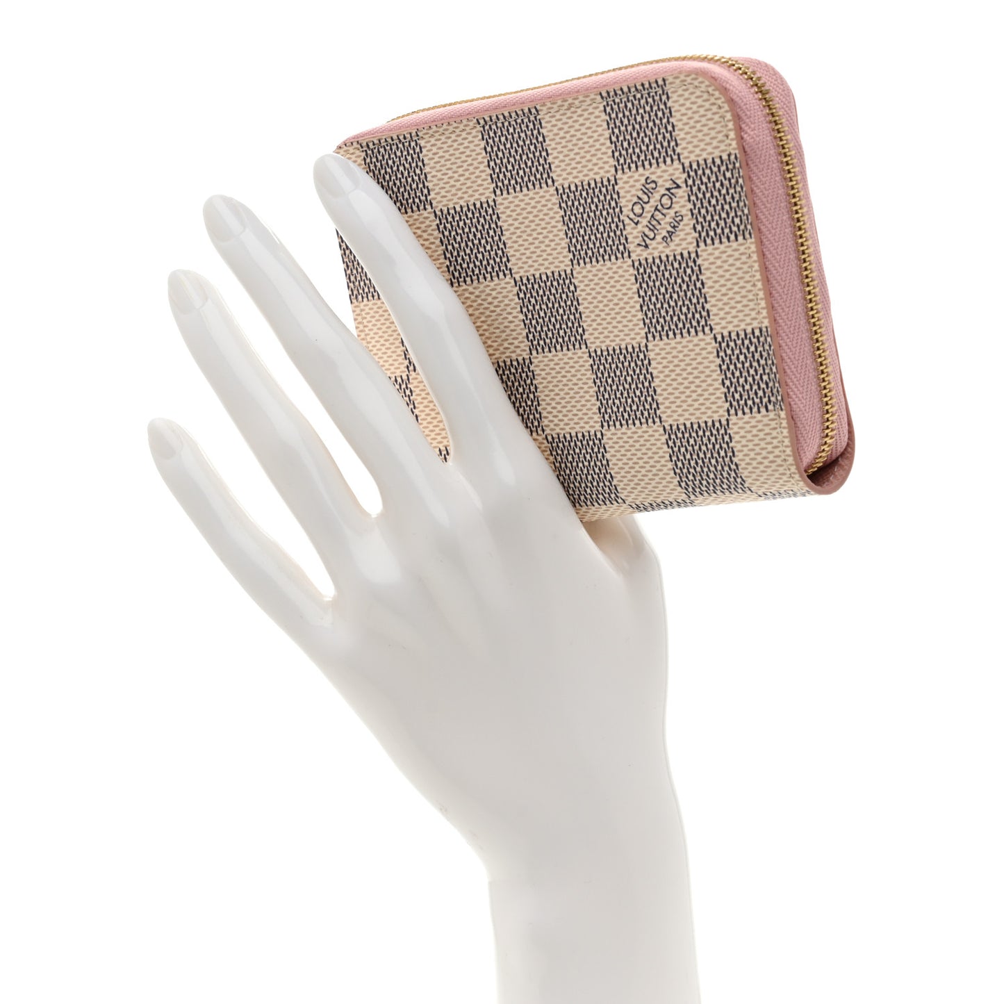 Damier Azur Zippy Coin Purse Rose Ballerine