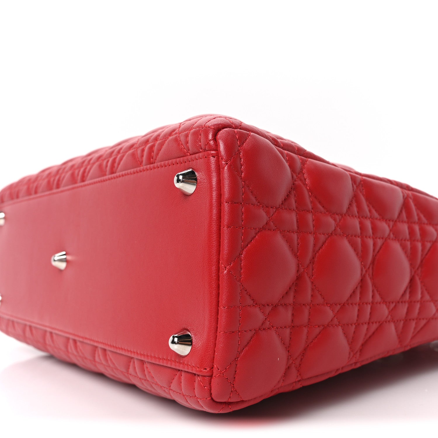 Christian Dior Lambskin Cannage Large Lady Dior Red Red 10 of 10