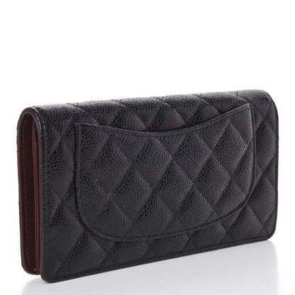 Chanel Caviar Quilted Yen Wallet Black 3 of 10
