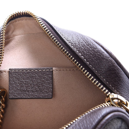 Gucci GG Supreme Monogram Web Mini Ophidia Shoulder Bag Brown 5 of 9