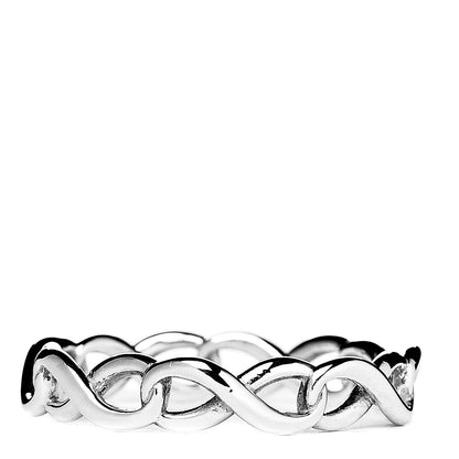 Tiffany Sterling Silver Narrow Infinity Band Ring 49 4.75 1 of 6