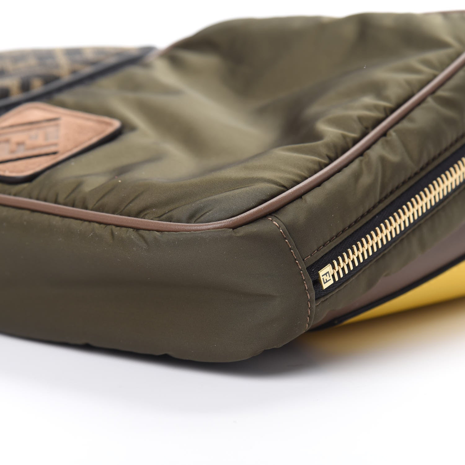 Fendi Nylon Dolmias Vitello Grace FF Multi Pouch Belt Bag Military Brown Tortora 11 of 12