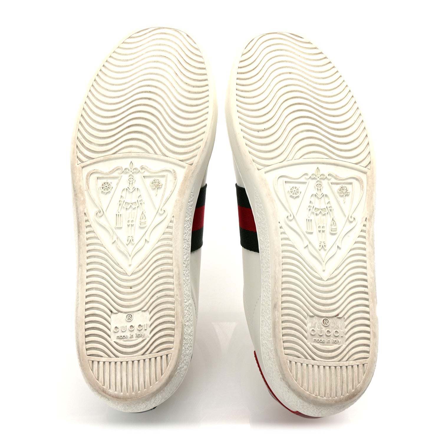 Gucci Calfskin Web GG Apple Embroidered Womens Ace Sneakers 37 White 6 of 10