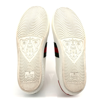 Gucci Calfskin Web GG Apple Embroidered Womens Ace Sneakers 37 White 6 of 10