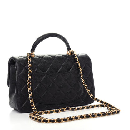 Chanel Caviar Quilted Mini Top Handle Rectangular Flap Black 3 of 10