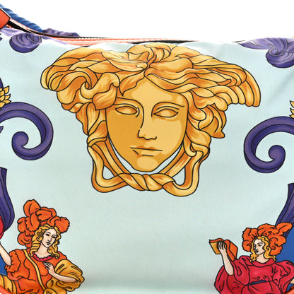 Versace Nylon Calfskin Medusa Renaissance Print Hobo Bag Multicolor 8 of 10