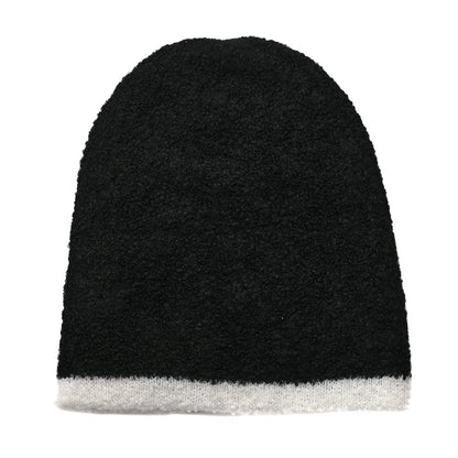 Chanel Cashmere Silk CC Beanie Hat Black White 3 of 5