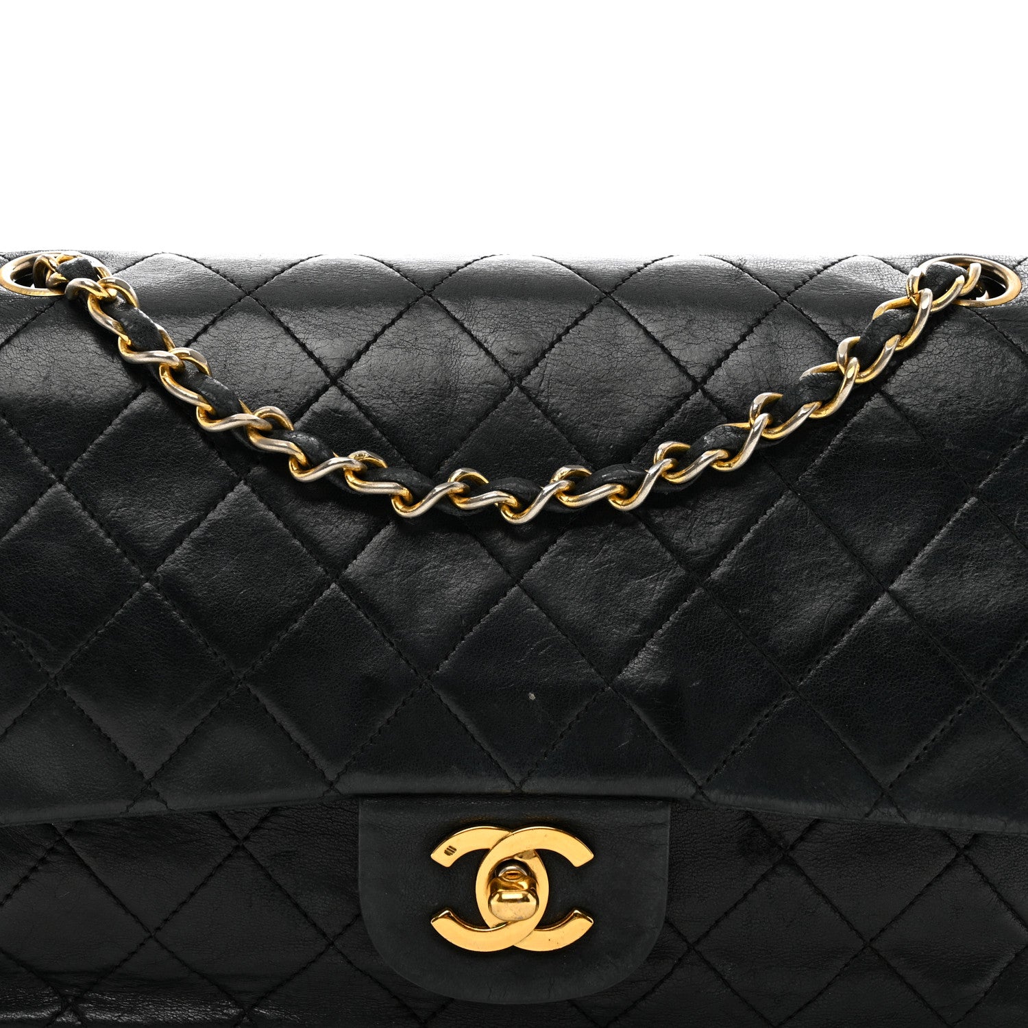 Chanel Lambskin Quilted Medium Double Flap Black 5 of 14