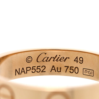 Cartier 18K Yellow Gold 3.5mm LOVE Wedding Band Ring 49 5 4 of 5