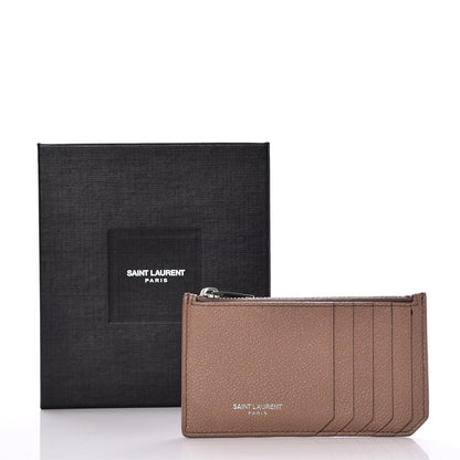 Saint Laurent Grained Calfskin 5 Fragments Zip Pouch Card Holder Fard 8 of 8