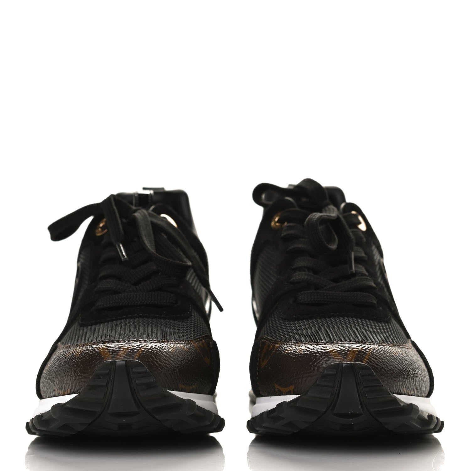 Louis Vuitton Suede Monogram Run Away Sneakers 37.5 Black 2 of 10