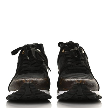 Louis Vuitton Suede Monogram Run Away Sneakers 37.5 Black 2 of 10