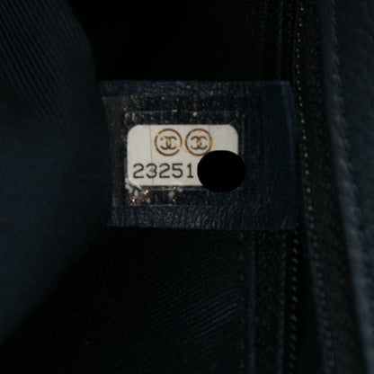 Chanel Calfskin Quilted Medium Frame in Chain Flap Navy 7 of 7