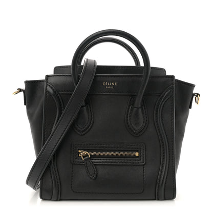Celine Smooth Calfskin Nano Luggage Black 1 of 11