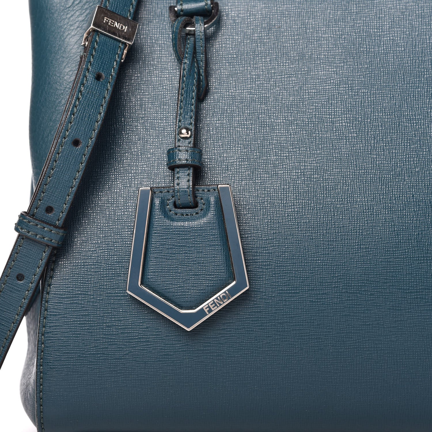 Fendi Vitello Elite Petite 2Jours Tote Oceano 10 of 10