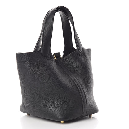 Hermes Taurillon Clemence Picotin Lock 18 PM Black 3 of 10
