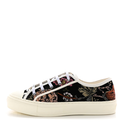 Christian Dior Canvas Jardin Botanique Embroidered Womens Walk'N'Dior Low Top Sneakers 39.5 Black Multicolor 1 of 12
