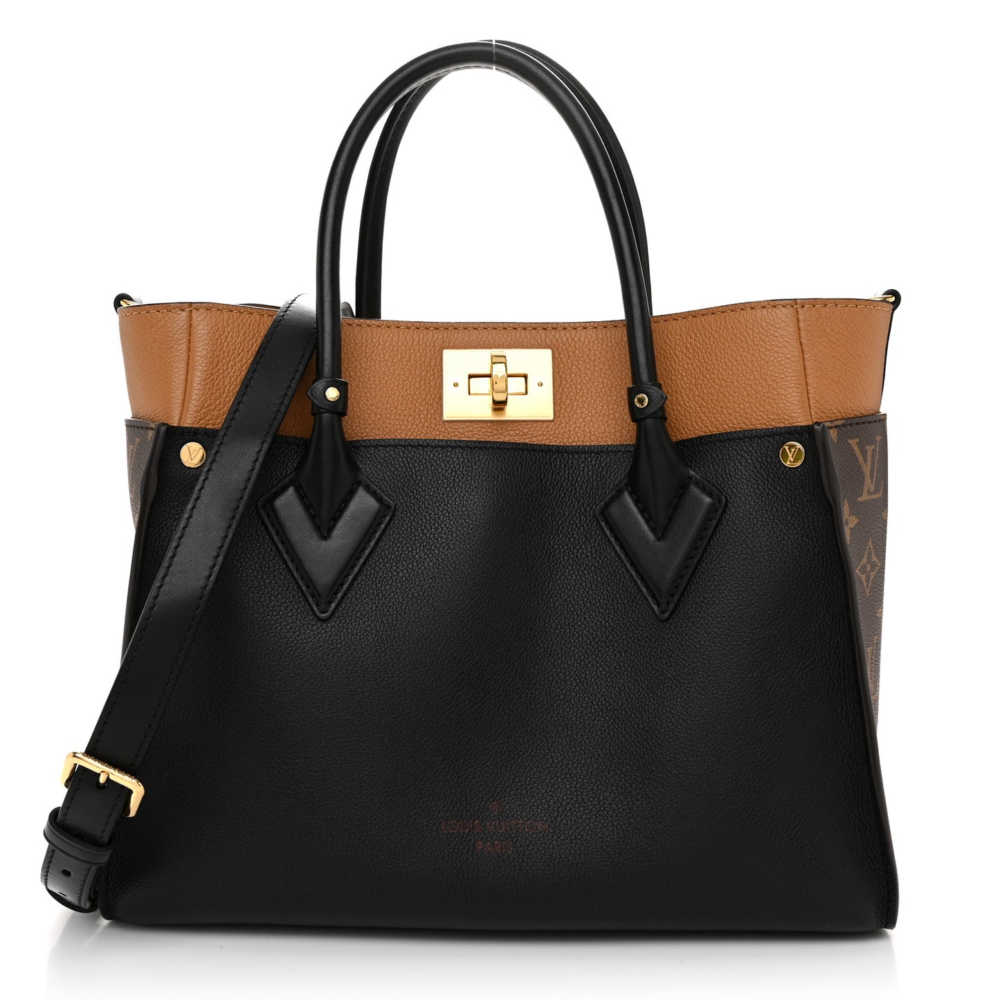 Calfskin Monogram On My Side Black