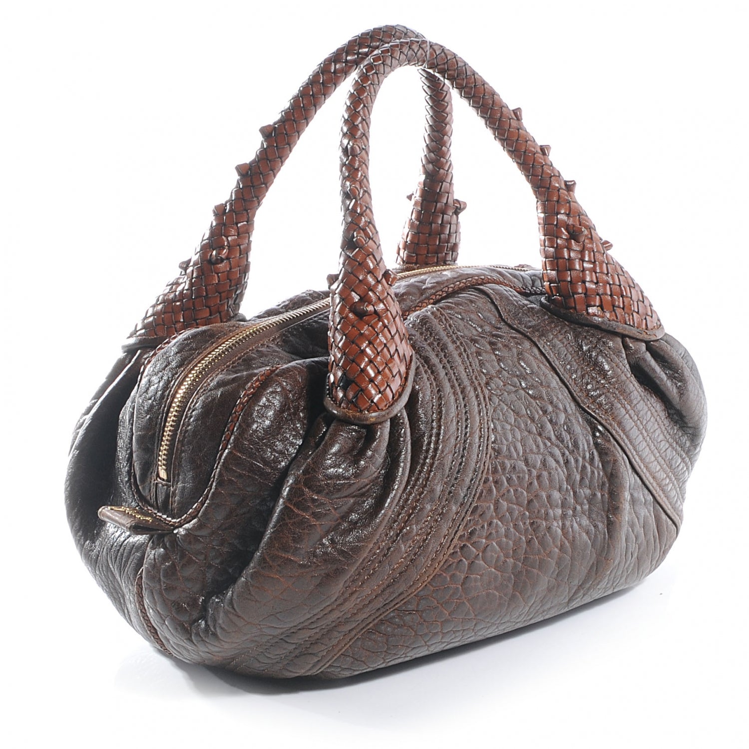 Fendi Nappa Nuvolata Spy Bowler Cognac 3 of 8