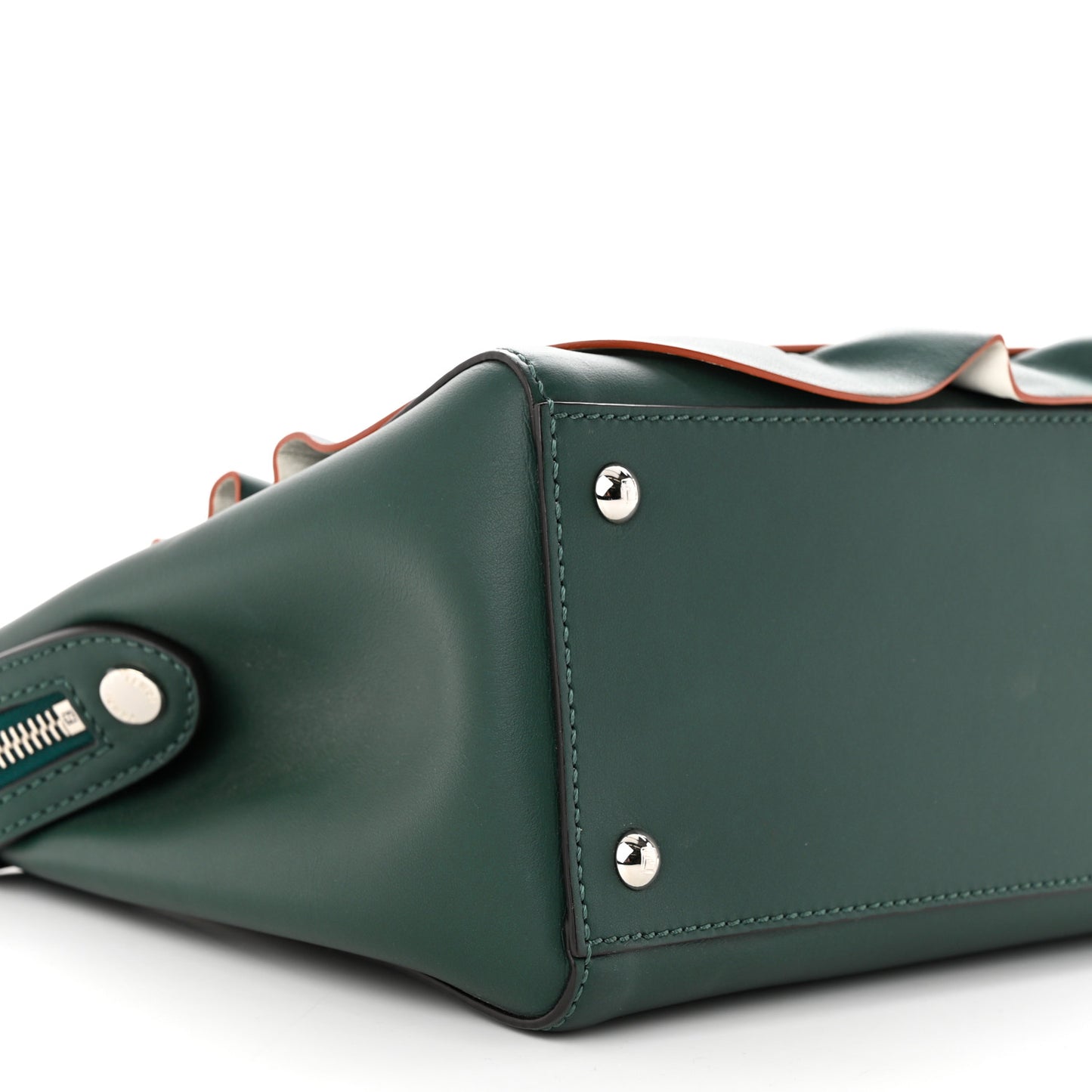 Vitello Baltico Century Dolce Waves DotCom Satchel Verde Inglese White