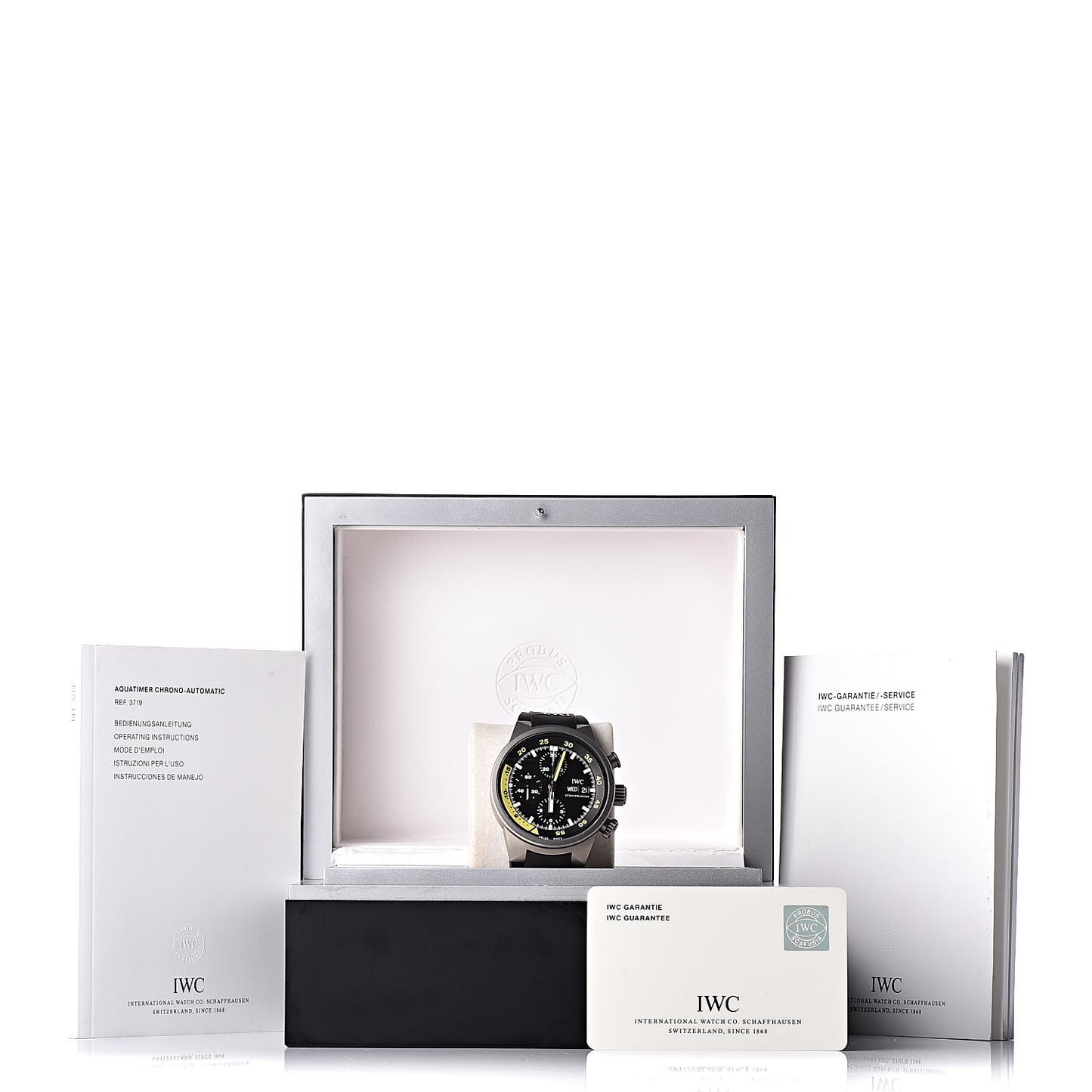 Titanium Rubber 42mm Aquatimer Chronograph Automatic Watch Black IW371918